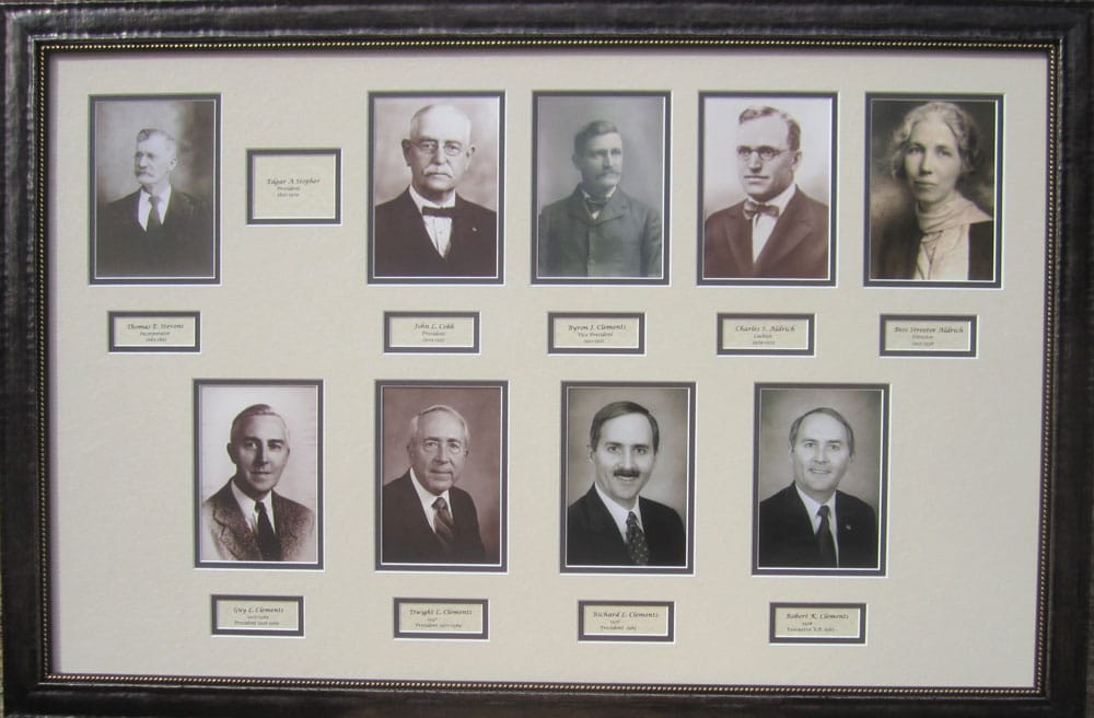 framed image of presidents